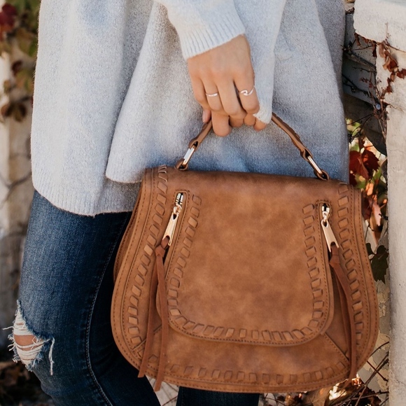 Urban Expressions Handbags - NEW Vici Dolls Brown Saddle Crossbody Bag